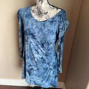 Beautiful mottled blue tunic XL